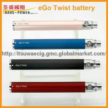 High quality3.2v--4.2v e-cig ego twist voltage bottom changing battery